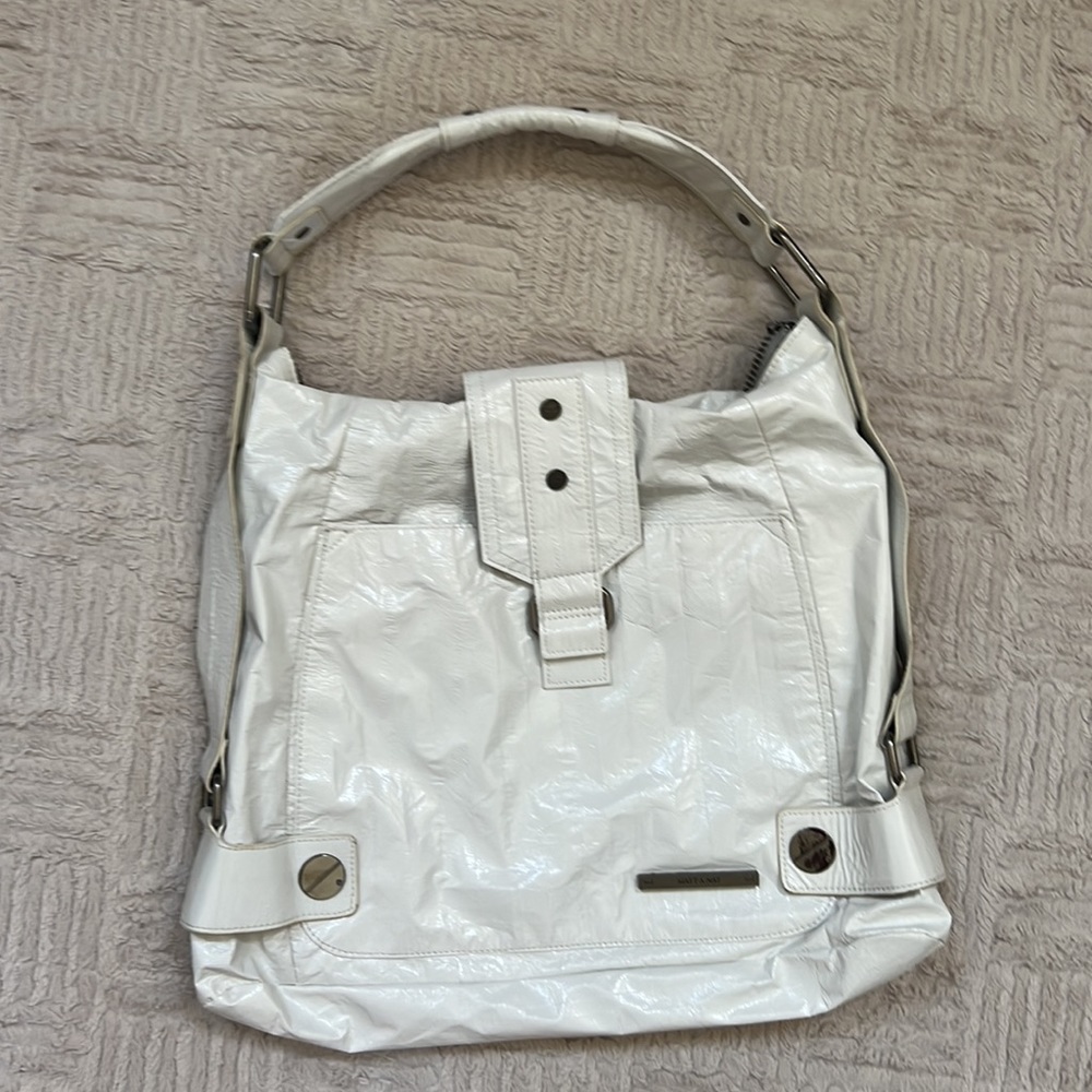 Matt & Nat shoulder bag purse white, vegan, recycled